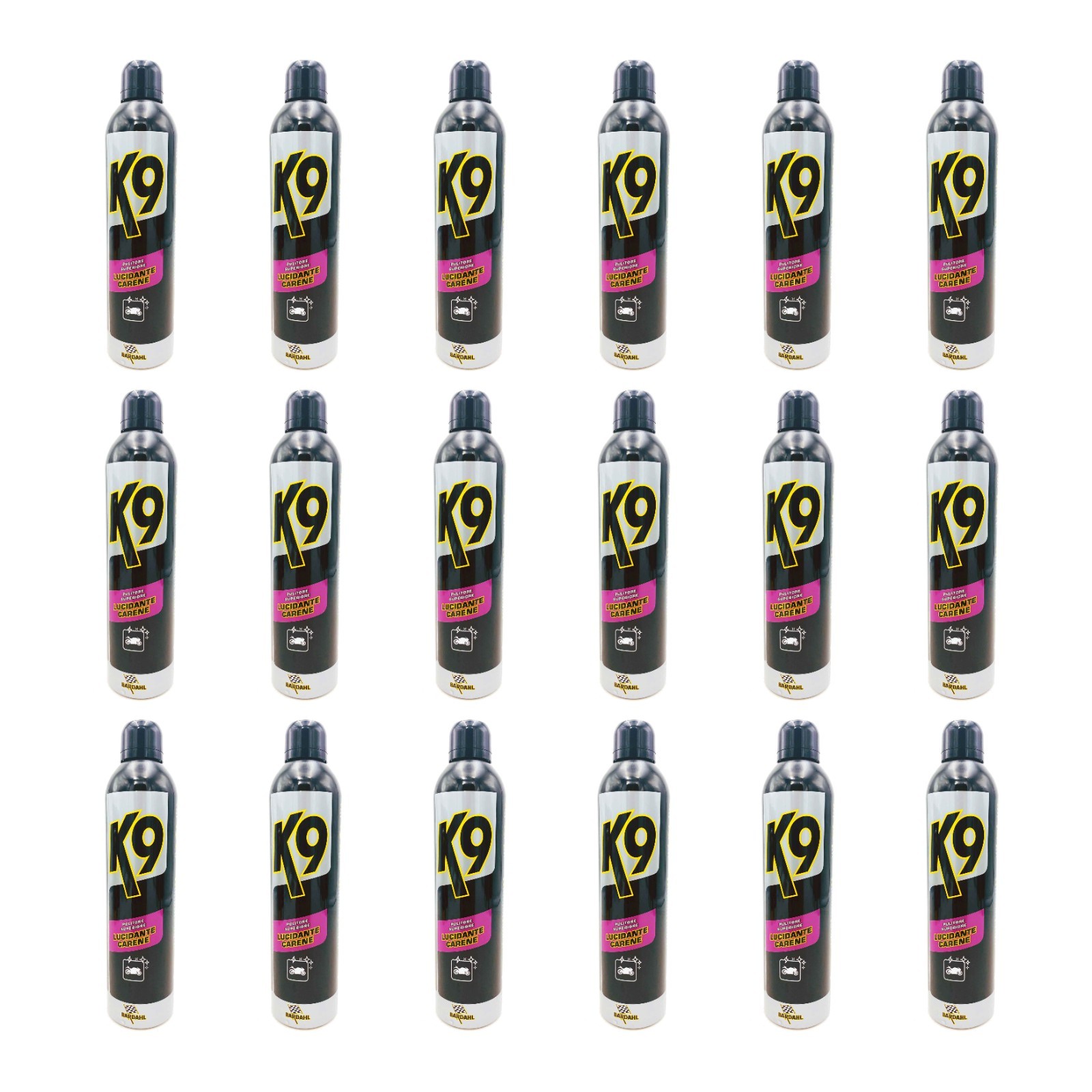 Stock 18x Bardahl K9 Lucidante Carene Professionale 18BD27 per Auto e Moto