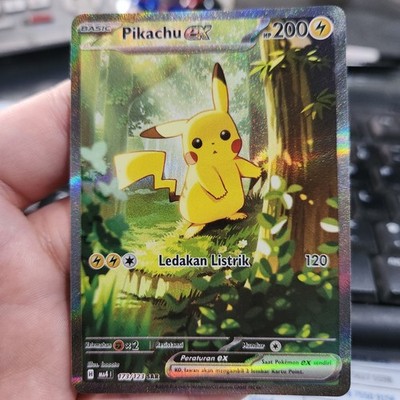 Pokemon TCG Indonesia Pikachu EX 173/123 SAR SIR MA4 Ledakan