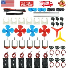 6 Set DC Motors Kit, Mini Electric Hobby Motor 3V -12V 25000 RPM Strong Magne...