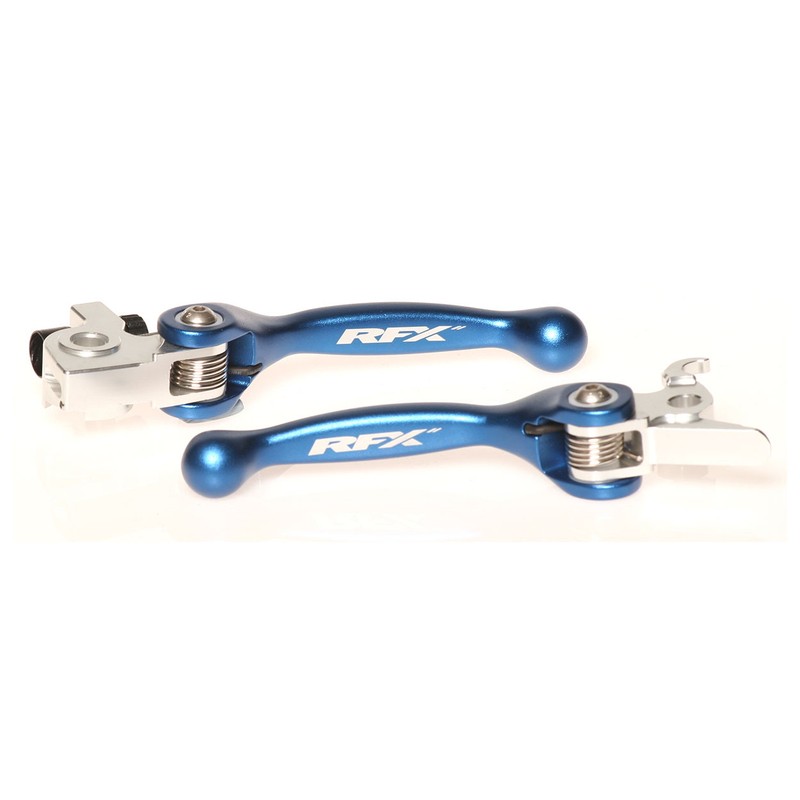Levier forgé flexible RFX bleu pour moto-cross de compétition