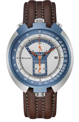 Bulova Parking Meter Men's Blue Silver Dial Watch 98B390