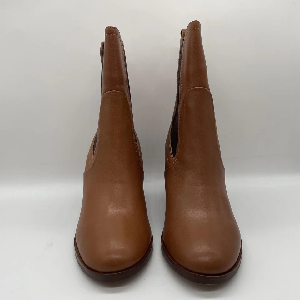 Ted Baker ботинки женщин размер 8,5 желтовато-коричневый кожаный каблук Chelsea Daphina платье туфли - Изображение 3 из 4