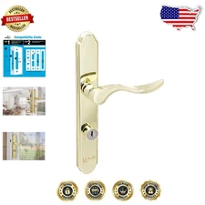 Serenade Polished Brass Lever Mortise Lockset w/ Deadbolt - Durable & Easy In...