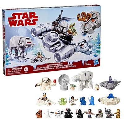 STAR WARS Advent Calendar, 24 Pieces Including Micro Small, Multicolor