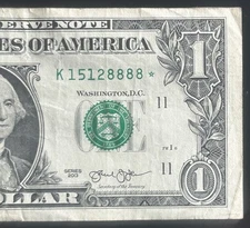 (QUAD 8s STAR NOTE!) $1 Star Note Fancy Serial Number K15128888* Series 2013