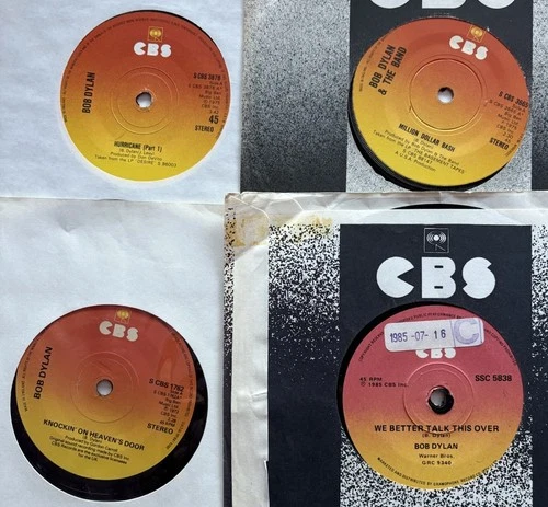 BOB DYLAN  7” Lot Of 4 UK