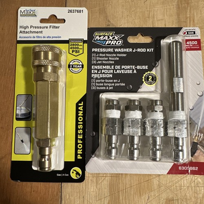 #ad Surface Maxx Pro Pressure Washer J Rod Kit amp; high press filter NEW 261 $28.00