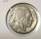 1937 P Buffalo Nickel Indian Head 5C US Coin Circulated No Mint Mark Very Good
