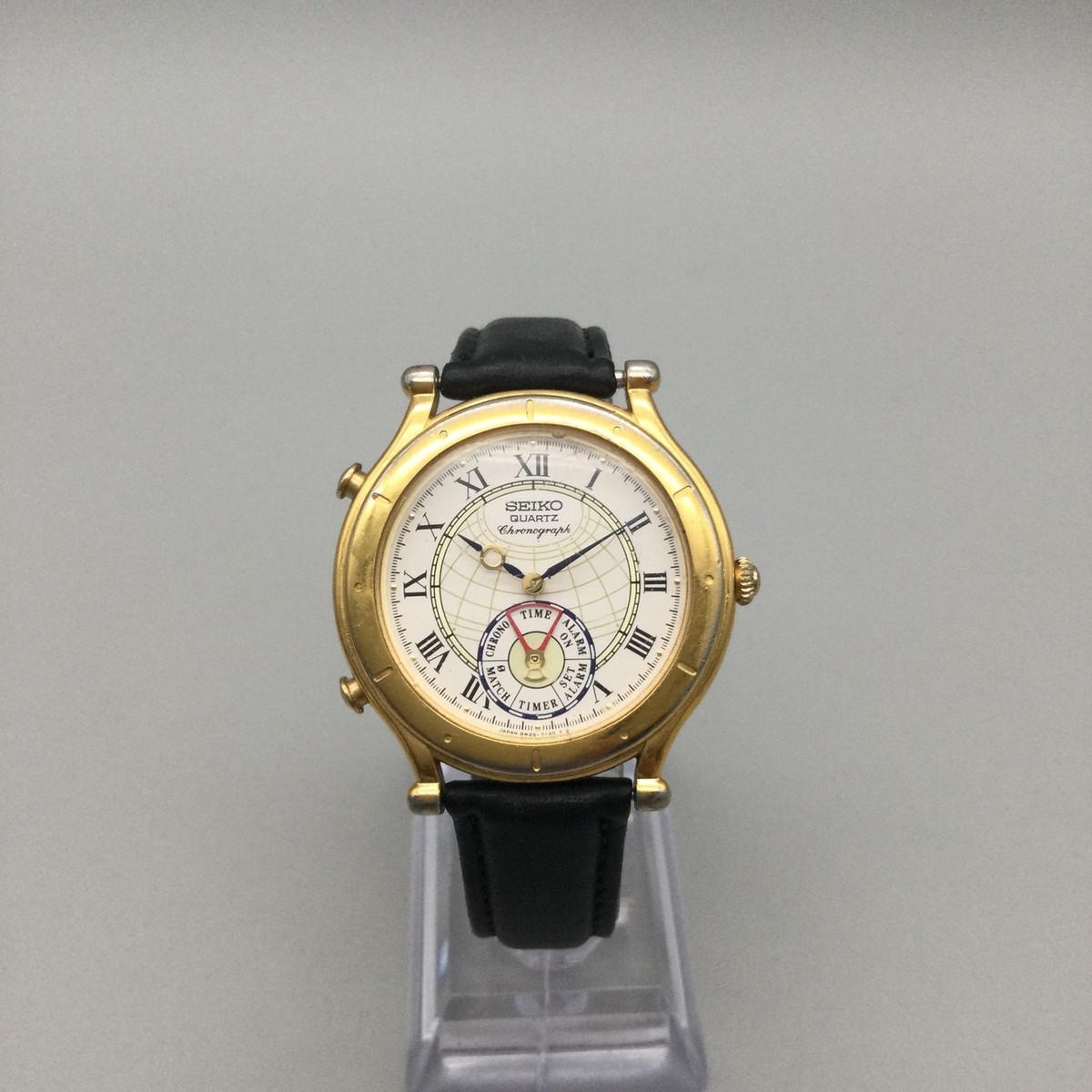 Vintage Seiko Chronograph Mens Watch 36mm 8M25-7109 Age of