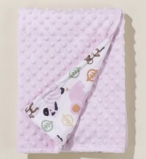 Personalised Pink Baby Blanket - Embroidered Baby Blanket 