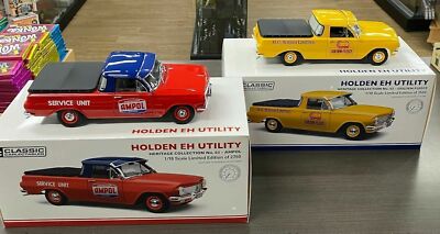 HOLDEN EH UTE AMPOL & GOLDEN FLEECE HERITAGE COLLECTION 1:18 SCALE MODEL CARS