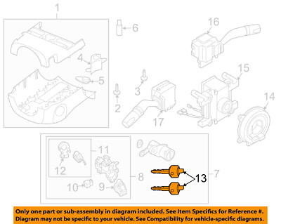 MAZDA OEM 07-15 CX-9 Steering Column-Key G2YA762GXB