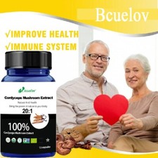 Cordyceps Pilzextrakt 120 Kapsel 1680 mg Steigert Energie Ausdauer Vitalität