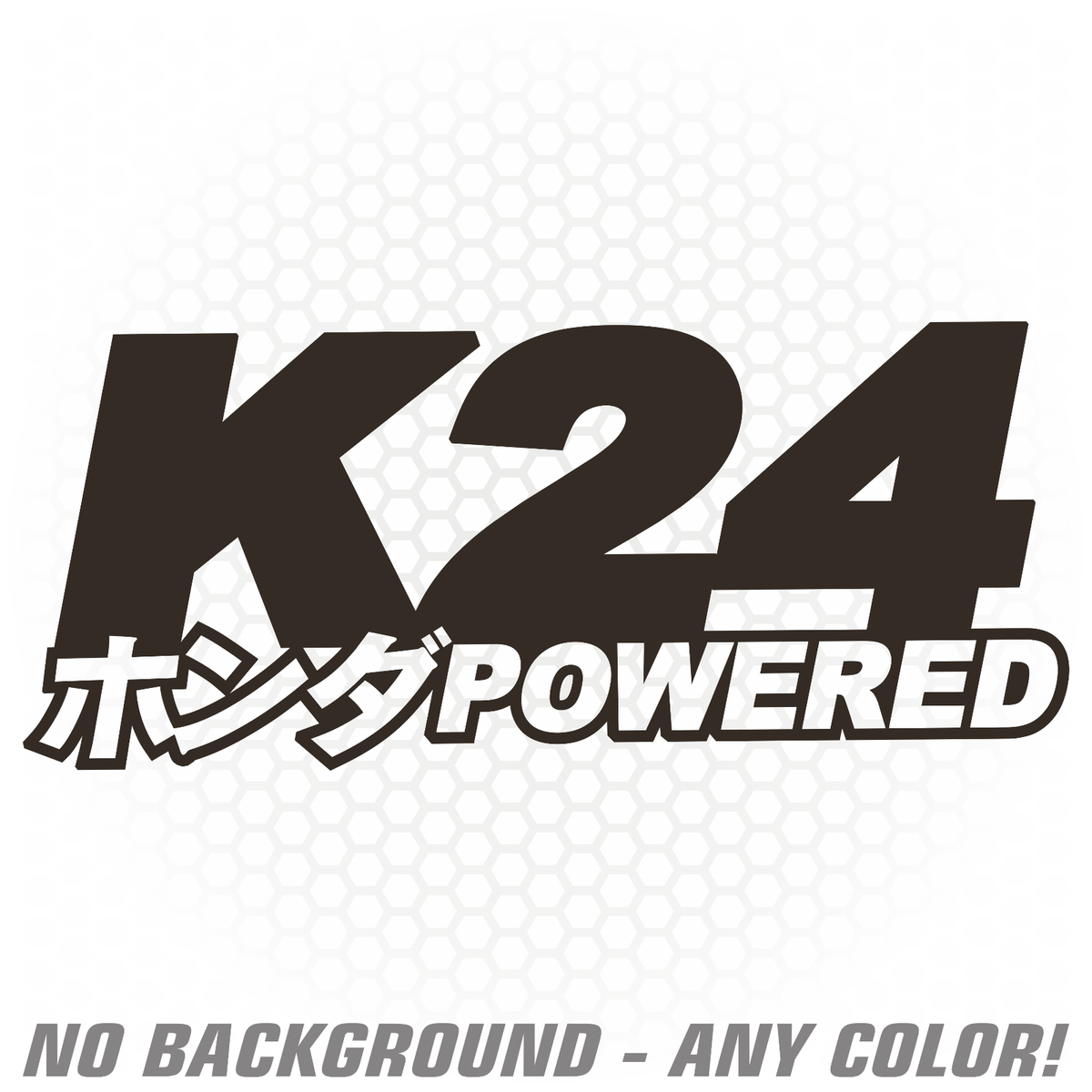 K24 Powered Engine Vinyl Decal Sticker Japanese JDM kseries rsx ek
