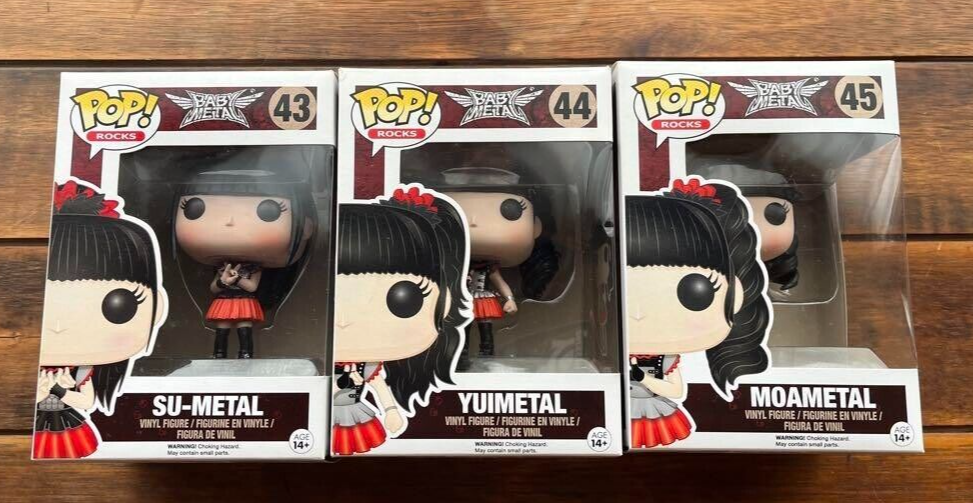 BABYL　FUNKO POP　YUIL　フィギュア BabyMetal Su-Metal Yuimetal Moametal Pop! Rocks 3PC Set Box