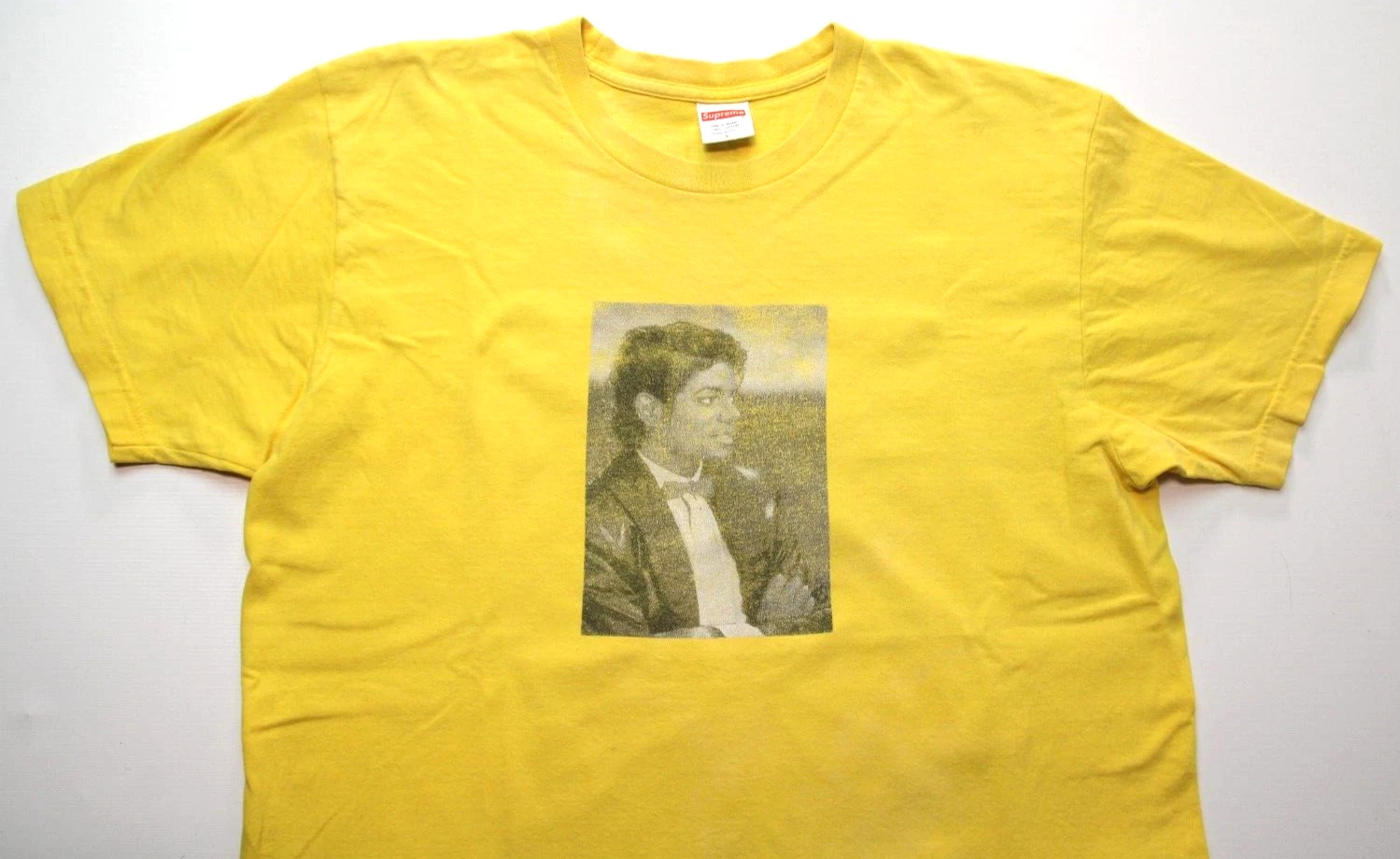 2017 SUPREME x MICHAEL JACKSON ~PHOTO~ TEE L mousse/kermit/rza/logo/blimp/world/lp