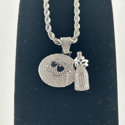 Fashion Jewelry 3D Hip Hop Drunk Emojis Charms/Pendant + FREE ROPE CHAIN