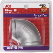 Smith-Cooper International Female Elbow 90 3/4" Ss, Smith-Cooper International