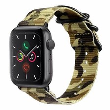 Woven Nylon Bands Sport Strap Bracelet for Apple Watch Series 5 44mm iWatch