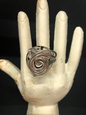 Jewelry Wire Wrapped Art Glass Ring Size 6 Abstract