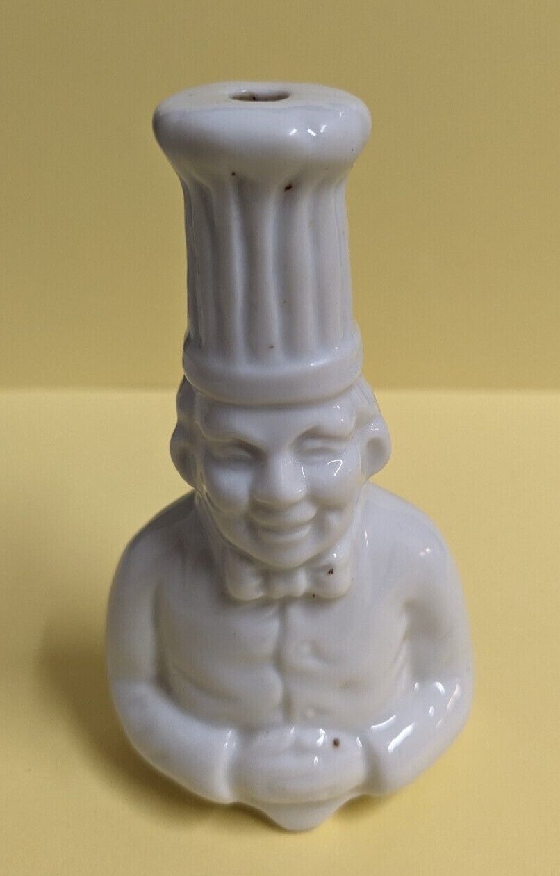 Great Vintage HALF CHEF PIE BIRD Vent, CHEF WITH BOWTIE and CHEF HAT