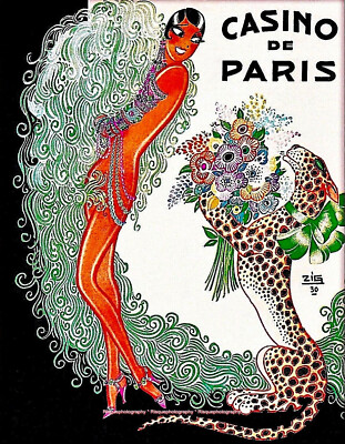 Josephine Baker Casino de Paris Poster 8.5x11