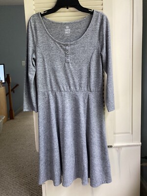 SO Grey Knit Skater Dress Size Medium | eBay