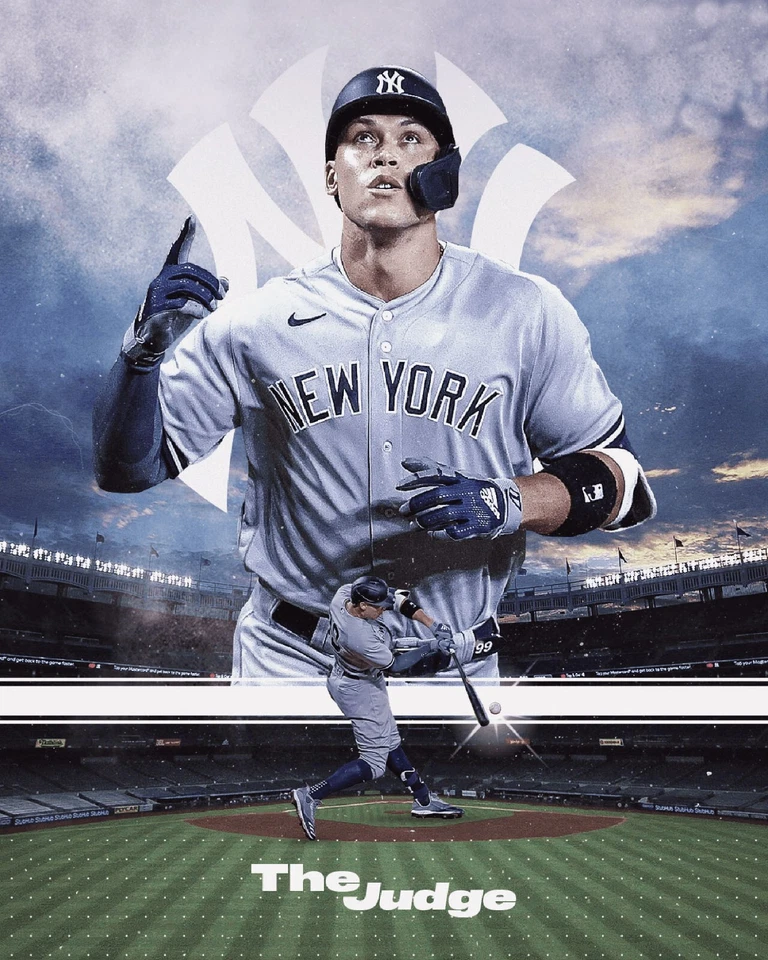 Aaron Judge Yankees NewYork MLB Holographic 11x14 Matted Frame - Image 2 of 4