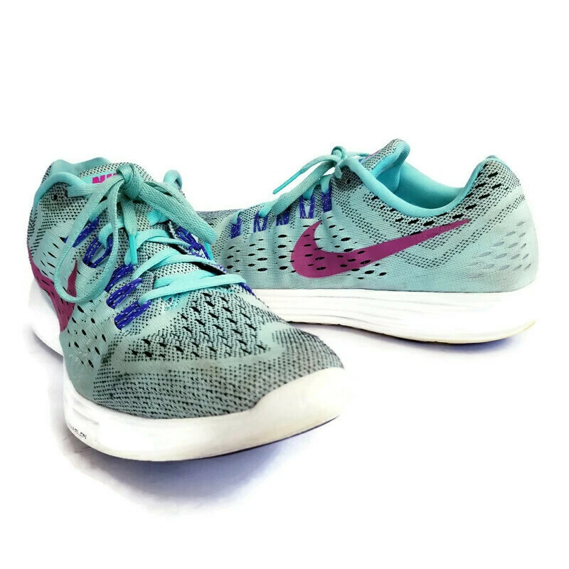 Nike Lunar Tempo Mujer Talla 10 Verde Agua Púrpura Correr Entrenamiento Zapatos Atléticos Foto 2 de 4