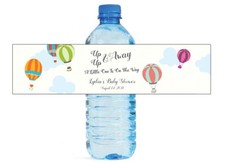 Up Up And Away Hot Air Balloon Water Bottle Labels Baby Shower Birthday Up Up And Away Hot Air Balloon Water Bottle Labels Baby Shower Birthday