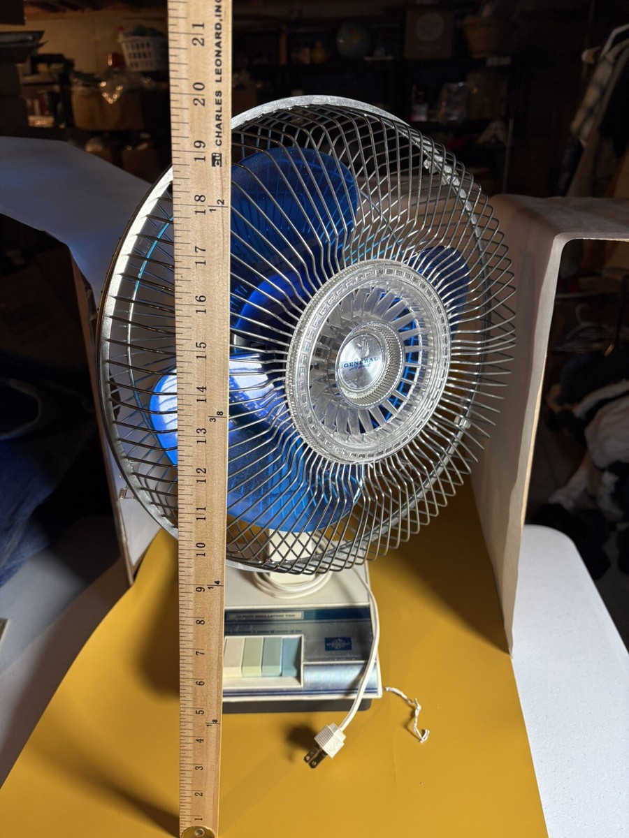GENERAL oscillating fan 青 Vintage General De Luxe 12” Blue Blade Oscillating Fan 3