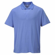 Image of Portwest Mens Anti Static ESD Polo Shirt Blue M
