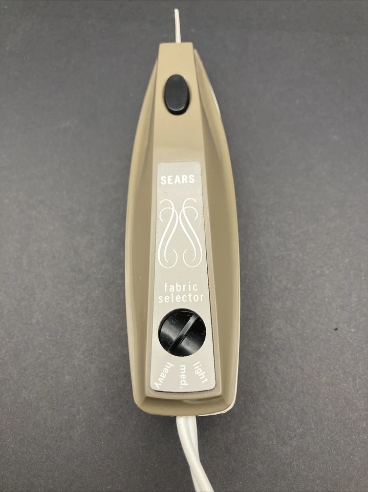 Vintage Sears 3 Speed Electric Scissors Model 344.2177.  Brown And White Working - Image 2 of 4