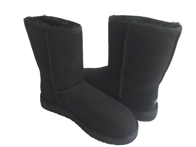 UGG MEN CLASSIC SHORT BLACK SHEARLING LINED Boot US 14 / EU 