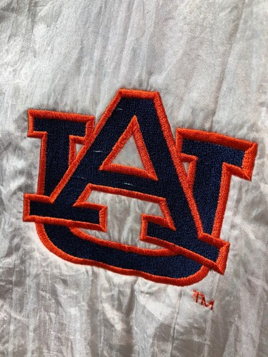 Chaqueta rompevientos vintage Auburn Tigers años 90 con cremallera completa para hombre talla XL negra plateada - Imagen 3 de 12