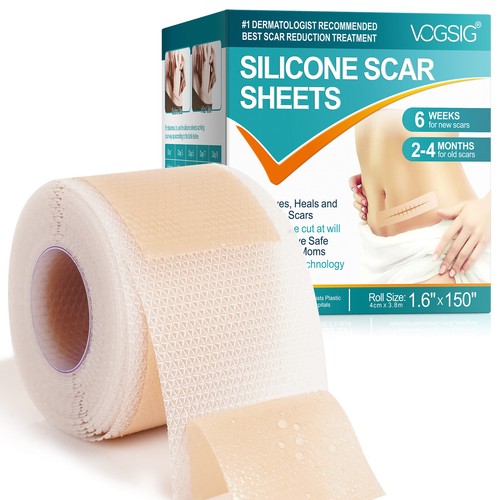 Scar Silicone Sheet Gel Patch Removal Skin Treatment Repair Wound Burn Natural - Picture 17 of 26