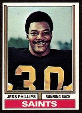 1974 Topps Jess Phillips #392 New Orleans Saints