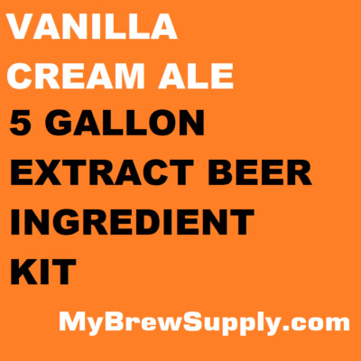 Vanilla Cream Ale Homebrew 5 Gallon Beer Extract Ingredient Kit - My Brew Supply