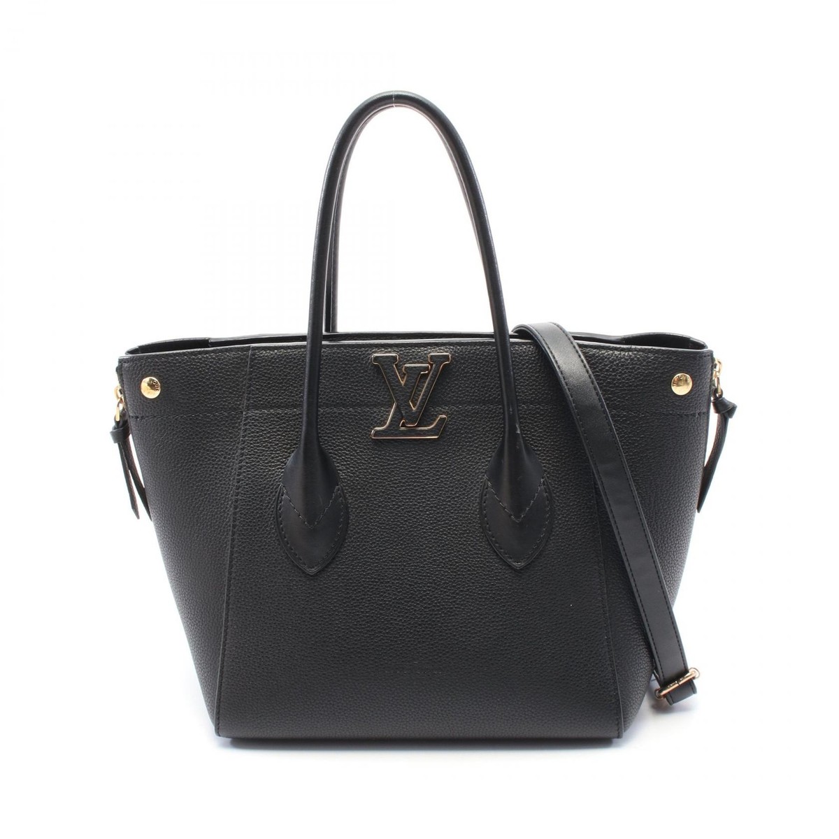 ★ Freedom ★Louis Vuitton ブラック レザー Louis Vuitton Freedom Shoulder Bag Black Leather for sale