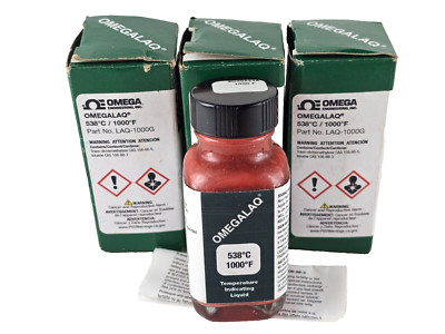 NEW Omega Engineering LAQ-1000G OMEGALAQ Liquid Temperature Lacquer 2oz Lot of 3