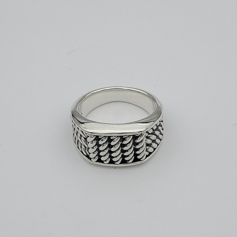 David Yurman Men's 3 Sided Narrow Rope Maritime Ring size 10