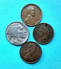 Indian Head Cent Lot Buffalo Nickel - 1937 Wheat Penny Other Coin Free Shipping