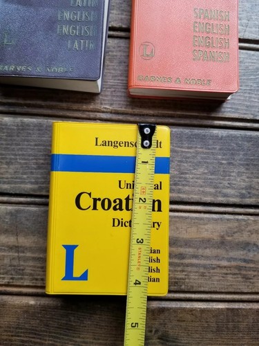 3 Vintage English - Latin - Spanish - Croatian Dictionary Pocket - Picture 12 of 12