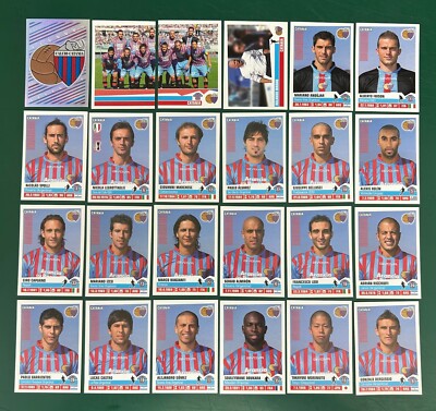 LOT OF 24 PANINI FOOTBALLERS FIGURINES 2012-13 COMPLETE TEAM CATANIA NEW