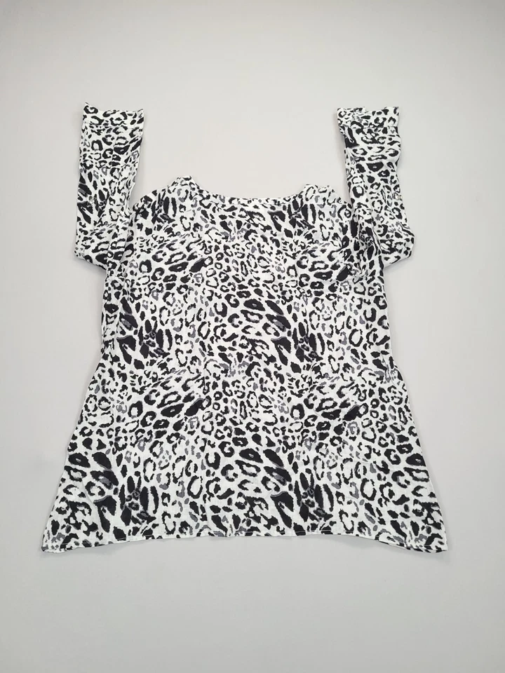 JM Collection Shirt Womens Size 16 White Black Blouse Casual Stylish Ladies - Image 2 of 4