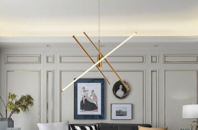 Chandelier Modern LED Large Foyer Kitchen Living Dining Room Light Fixture 43''