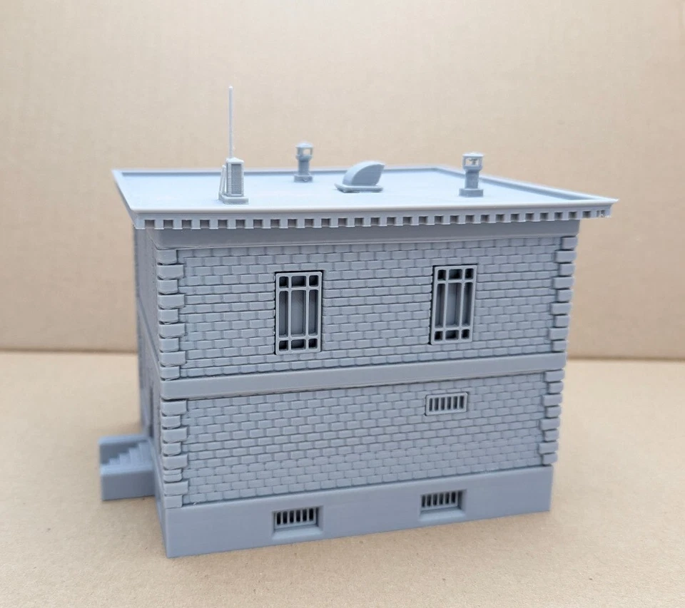 Kit Modelo Impreso en 3D Edificio Estación de Policía Escala HO Foto 2 de 4