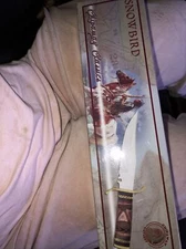 chipaway cutlery snowbird 12” overall hunting knife decorative brown bone handle