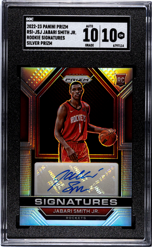 2022 Panini Prizm - Jabari Smith Jr Rookie Signatures Silver Auto SGC 10 POP 1