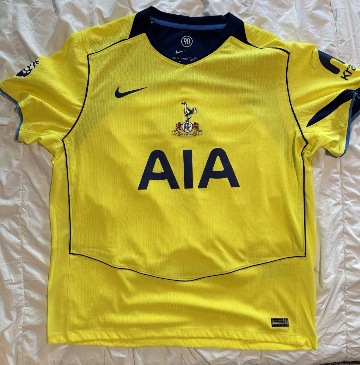 ビンテージ　トッテナム・ホットスパー イエロー Tottenham Hotspur Yellow International Club Soccer Fan Jerseys for
